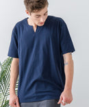 ZEROSTAIN キーネック Tシャツ 防汚 UVカット 汗染みの目立ちにくいTシャツ