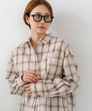 【C-FORT POINT/フォートポイント】【長めの丈感で腰回りカバー】ベーシックチェックシャツ レギュラーカラー ゆったりシルエット チェック柄 長袖 定番 カジュアル