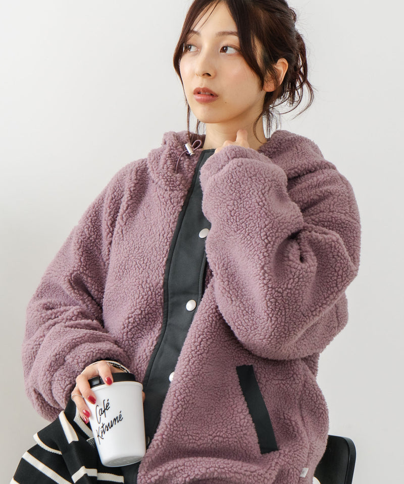 【CONVERSE/コンバース】ボア 切り替え フードジャケット