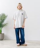 【SAVIER/サビアー】×【ZERO STAIN/ゼロステイン】【LAロゴ立体刺繍】コラボ ハーフジップ Tシャツ オーバーサイズ 汗染み防止 ストリート・スケーター