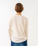 【HANES/ヘインズ】【洗うほどに肌に馴染む柔らかなコットン混素材】HANES Thermal for HER サーマルクルーロンＴ 無地 シンプル すっきりシルエット ラグランスリーブ ヘムライン タグレス仕様 ❘ジーンズメイト公式オンラインショップ