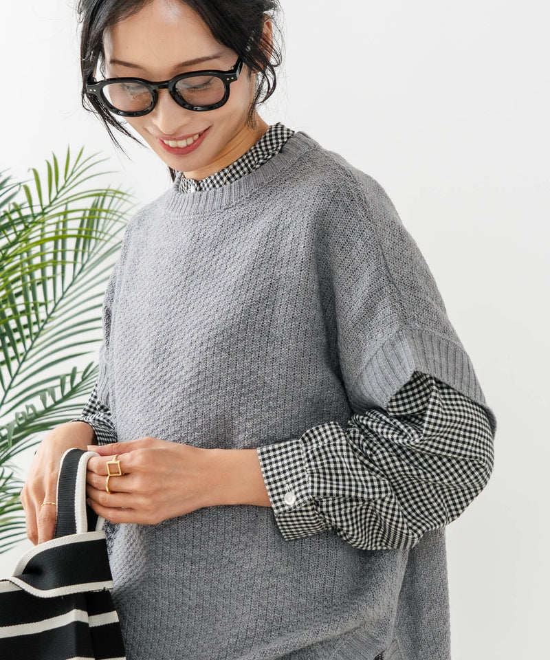 【C-FORT POINT/フォートポイント】ニットベスト＋ブラウスアンサンブル2