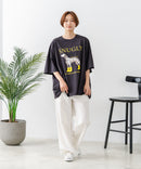 【C-FORT POINT/フォートポイント】ゆったり抜け感 DOGプリント スーパーBIGシルエットＴ ダルメシアンフォト 蛍光ロゴ オーバーサイズ ストリート 韓国ファッション ❘ジーンズメイト公式オンラインショップ