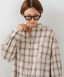 【C-FORT POINT/フォートポイント】【長めの丈感で腰回りカバー】ベーシックチェックシャツ レギュラーカラー ゆったりシルエット チェック柄 長袖 定番 カジュアル