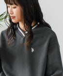 【U.S. POLO ASSN./ユーエスポロアッスン】Vネック リブライン 裏起毛 スウェットトレーナー