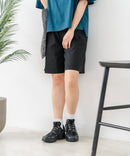 【C-FORT POINT/フォートポイント】【ウエストは総ゴム仕様で履きやすさ・動きやすさ抜群◎】シェフハーフパンツ ショートパンツ ワイド 太め 短パン ウエストゴム 楽ちん イージーパンツ 膝丈 アメカジ スケーター ストリート アウトドア