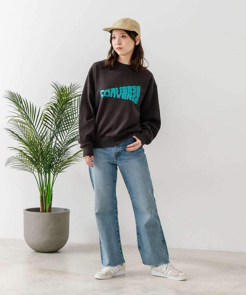 【CONVERSE/コンバース】クラックロゴ グラフィック スウェットトレーナー