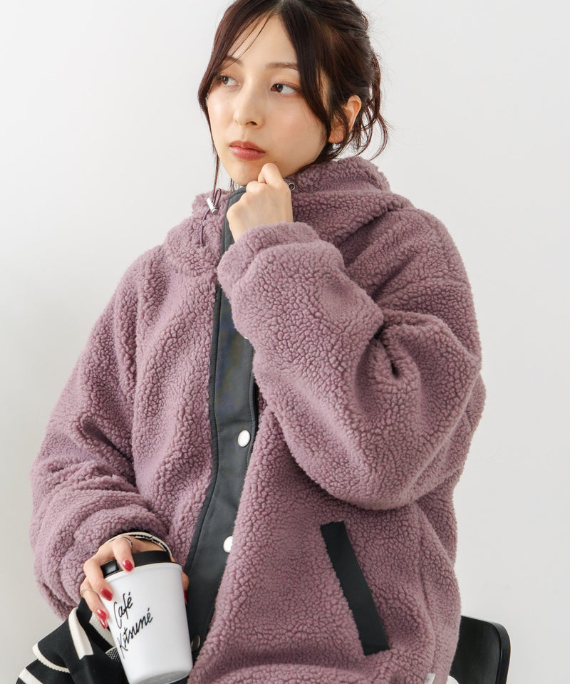 【CONVERSE/コンバース】ボア 切り替え フードジャケット