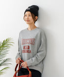 【DISCUS/ディスカス】カレッジロゴ 裏起毛スウェット 裾ラウンド