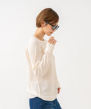 【HANES/ヘインズ】【洗うほどに肌に馴染む柔らかなコットン混素材】HANES Thermal for HER サーマルクルーロンＴ 無地 シンプル すっきりシルエット ラグランスリーブ ヘムライン タグレス仕様 ❘ジーンズメイト公式オンラインショップ