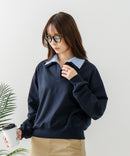 【C-FORT POINT/フォートポイント】2枚襟 スウェットポロトレーナー