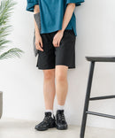 【C-FORT POINT/フォートポイント】【ウエストは総ゴム仕様で履きやすさ・動きやすさ抜群◎】シェフハーフパンツ ショートパンツ ワイド 太め 短パン ウエストゴム 楽ちん イージーパンツ 膝丈 アメカジ スケーター ストリート アウトドア