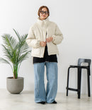 【C-FORT POINT/フォートポイント】フェイクレザー 中綿ブルゾン