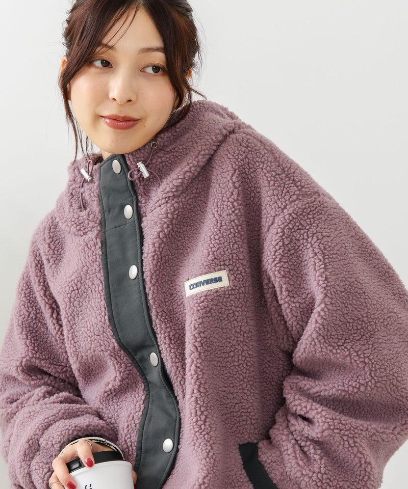 【CONVERSE/コンバース】ボア 切り替え フードジャケット