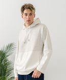 【BLUE STANDARD/ブルースタンダード】パフィースウェット バイカラー プルオーバーパーカー フーディー ストレッチ 春服