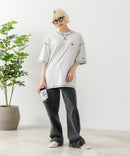 【OUTDOOR EXCHANGE/アウトドアエクスチェンジ】×【ZERO STAIN/ゼロステイン】コラボ 配色 3本針ステッチ クルーネック Tシャツ