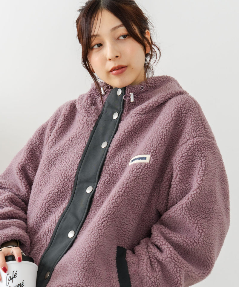 【CONVERSE/コンバース】ボア 切り替え フードジャケット