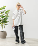 【OUTDOOR EXCHANGE/アウトドアエクスチェンジ】×【ZERO STAIN/ゼロステイン】コラボ 配色 3本針ステッチ クルーネック Tシャツ