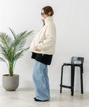 【C-FORT POINT/フォートポイント】フェイクレザー 中綿ブルゾン