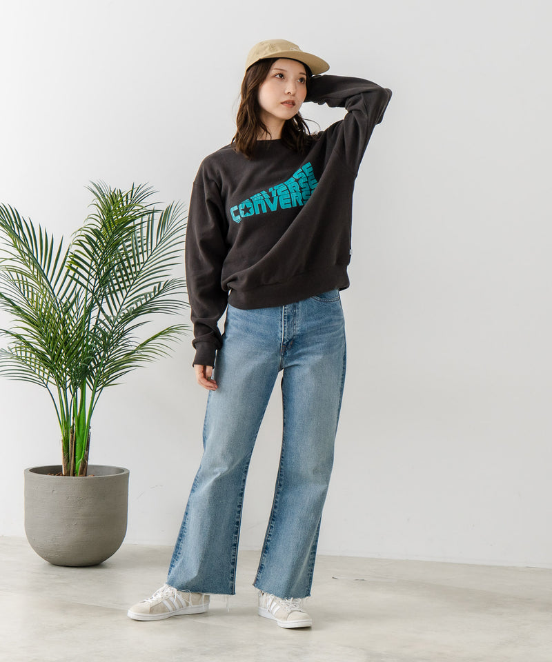 【CONVERSE/コンバース】クラックロゴ グラフィック スウェットトレーナー