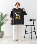 【C-FORT POINT/フォートポイント】ゆったり抜け感 DOGプリント スーパーBIGシルエットＴ ダルメシアンフォト 蛍光ロゴ オーバーサイズ ストリート 韓国ファッション ❘ジーンズメイト公式オンラインショップ