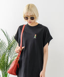 フレンチスリーブ ワンポイント刺繍Tシャツ【TeddyBear/テディベア】