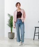 【BEVERLY HILLS POLO CLUB/ビバリーヒルズポロクラブ】【選べる2シルエット】オックスワイドシャツ（クロップド丈 or ビッグシルエット）ポニー刺繍