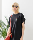 フレンチスリーブ ワンポイント刺繍Tシャツ【TeddyBear/テディベア】