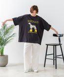 【C-FORT POINT/フォートポイント】ゆったり抜け感 DOGプリント スーパーBIGシルエットＴ ダルメシアンフォト 蛍光ロゴ オーバーサイズ ストリート 韓国ファッション ❘ジーンズメイト公式オンラインショップ