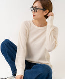 【HANES/ヘインズ】【洗うほどに肌に馴染む柔らかなコットン混素材】HANES Thermal for HER サーマルクルーロンＴ 無地 シンプル すっきりシルエット ラグランスリーブ ヘムライン タグレス仕様 ❘ジーンズメイト公式オンラインショップ