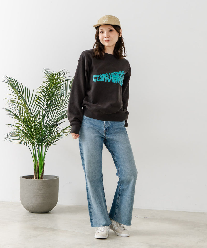 【CONVERSE/コンバース】クラックロゴ グラフィック スウェットトレーナー