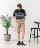 【C-FORT POINT/フォートポイント】【ウエストは総ゴム仕様で履きやすさ・動きやすさ抜群◎】シェフハーフパンツ ショートパンツ ワイド 太め 短パン ウエストゴム 楽ちん イージーパンツ 膝丈 アメカジ スケーター ストリート アウトドア