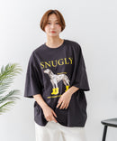 【C-FORT POINT/フォートポイント】ゆったり抜け感 DOGプリント スーパーBIGシルエットＴ ダルメシアンフォト 蛍光ロゴ オーバーサイズ ストリート 韓国ファッション ❘ジーンズメイト公式オンラインショップ