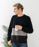 【BLUE STANDARD/ブルースタンダード】モール切り替えニット セーター 冬服 防寒 暖服