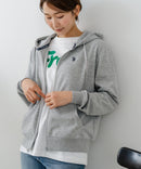 【U.S. POLO ASSN./ユーエスポロアッスン】ダンボール素材 ワンポイントロゴ刺繍 フルジップパーカー