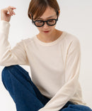 【HANES/ヘインズ】【洗うほどに肌に馴染む柔らかなコットン混素材】HANES Thermal for HER サーマルクルーロンＴ 無地 シンプル すっきりシルエット ラグランスリーブ ヘムライン タグレス仕様 ❘ジーンズメイト公式オンラインショップ