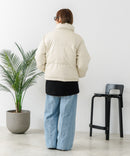 【C-FORT POINT/フォートポイント】フェイクレザー 中綿ブルゾン