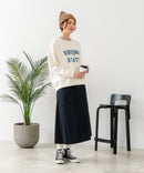 【DISCUS/ディスカス】カレッジロゴ 裏起毛スウェット 裾ラウンド