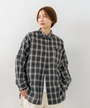 【C-FORT POINT/フォートポイント】【長めの丈感で腰回りカバー】ベーシックチェックシャツ レギュラーカラー ゆったりシルエット チェック柄 長袖 定番 カジュアル