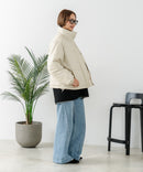 【C-FORT POINT/フォートポイント】フェイクレザー 中綿ブルゾン