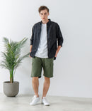 COOLMAXリネンミックス7分袖シャツ【BLUE STANDARD/ブルースタンダード