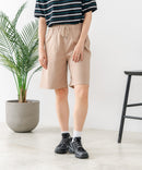 【C-FORT POINT/フォートポイント】【ウエストは総ゴム仕様で履きやすさ・動きやすさ抜群◎】シェフハーフパンツ ショートパンツ ワイド 太め 短パン ウエストゴム 楽ちん イージーパンツ 膝丈 アメカジ スケーター ストリート アウトドア