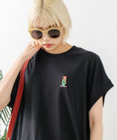 フレンチスリーブ ワンポイント刺繍Tシャツ【TeddyBear/テディベア】
