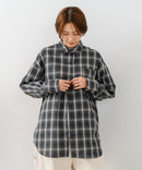 【C-FORT POINT/フォートポイント】【長めの丈感で腰回りカバー】ベーシックチェックシャツ レギュラーカラー ゆったりシルエット チェック柄 長袖 定番 カジュアル