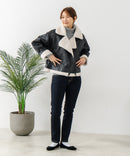 【C-FORT POINT/フォートポイント】合皮ライダースジャケット