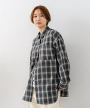 【C-FORT POINT/フォートポイント】【長めの丈感で腰回りカバー】ベーシックチェックシャツ レギュラーカラー ゆったりシルエット チェック柄 長袖 定番 カジュアル