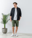 COOLMAXリネンミックス7分袖シャツ【BLUE STANDARD/ブルースタンダード