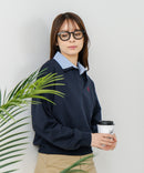 【C-FORT POINT/フォートポイント】2枚襟 スウェットポロトレーナー