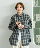 【C-FORT POINT/フォートポイント】【長めの丈感で腰回りカバー】ベーシックチェックシャツ レギュラーカラー ゆったりシルエット チェック柄 長袖 定番 カジュアル