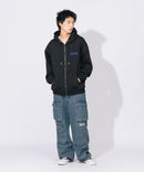 THRASHER スラッシャー 裏起毛 胸刺繍 フード刺繍 フルジップフーディー ジップパーカー